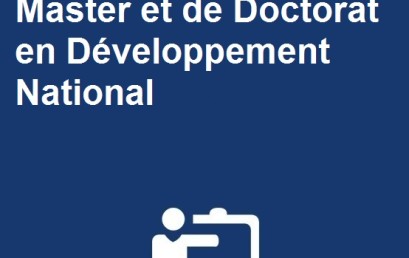 Chine / Programme de Master et de Doctorat en Développement National