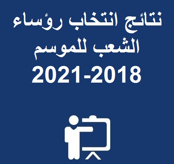 نتائج انتخاب رؤساء الشعب للموسم 2018-2021