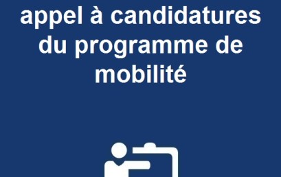 Ouverture du 3ème appel à candidatures du programme de mobilité
