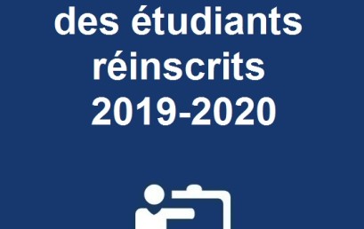 Liste provisoire des étudiants réinscrits 2019-2020